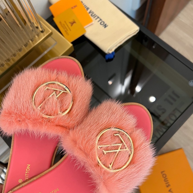 LV Mink Fur Slipper