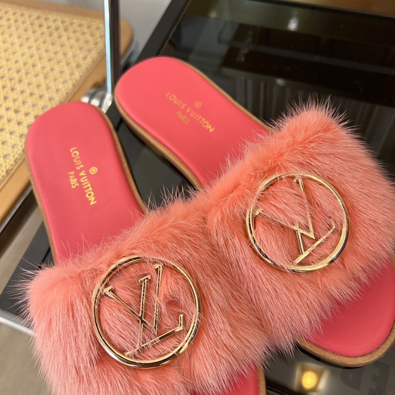 LV Mink Fur Slipper