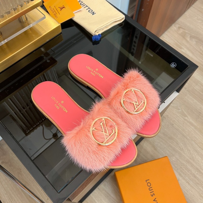 LV Mink Fur Slipper