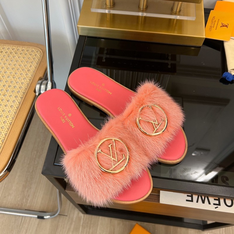 LV Mink Fur Slipper