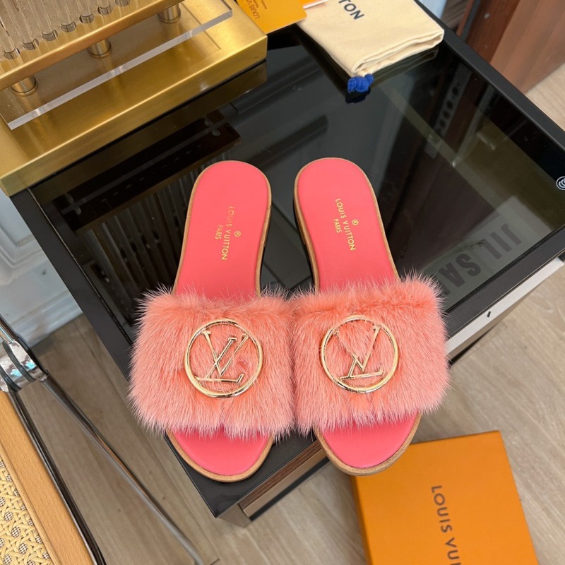 LV Mink Fur Slipper