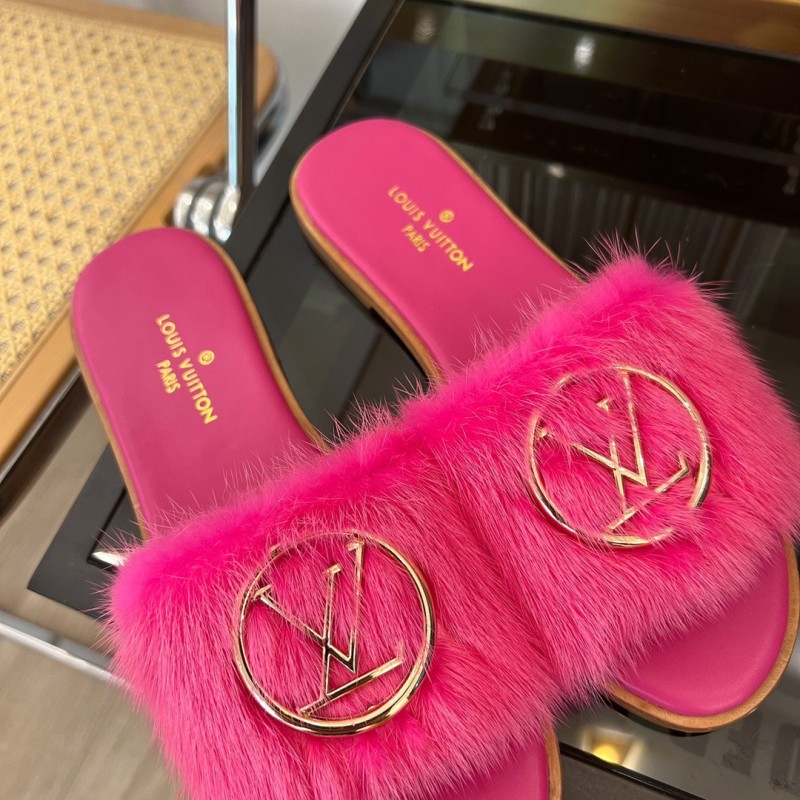 LV Mink Fur Slipper