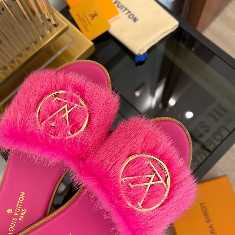 LV Mink Fur Slipper