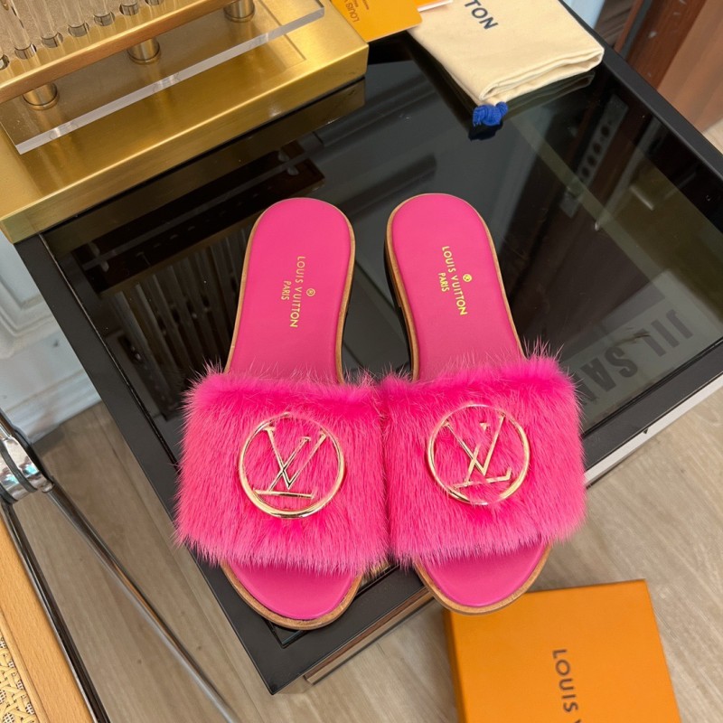 LV Mink Fur Slipper