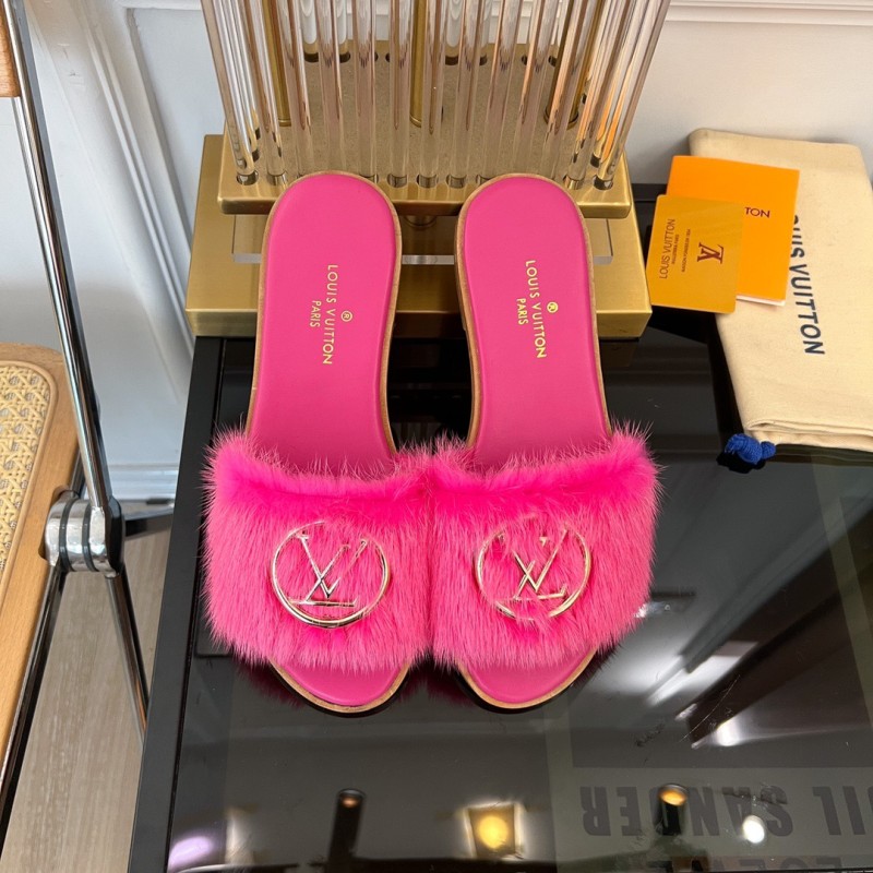 LV Mink Fur Slipper