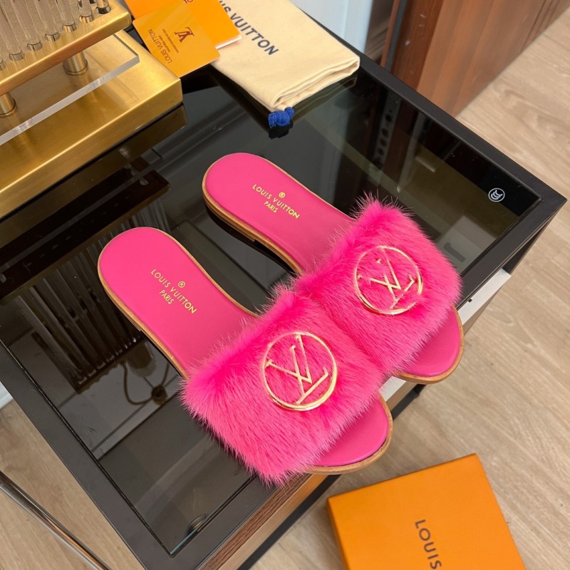 LV Mink Fur Slipper