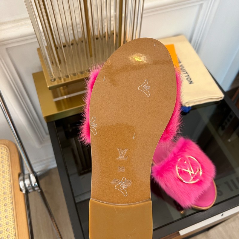 LV Mink Fur Slipper