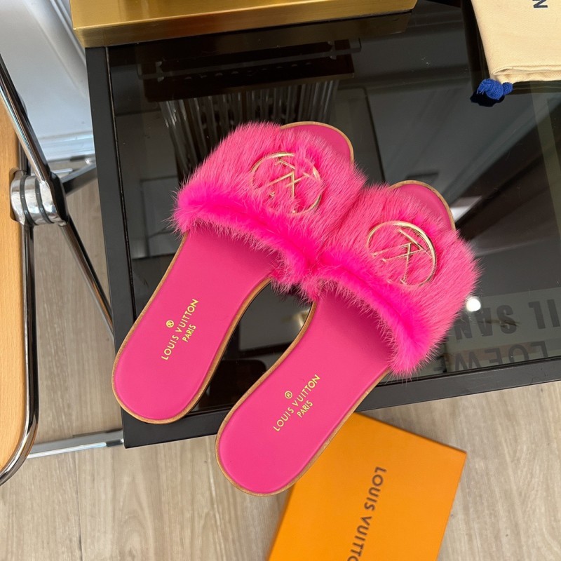 LV Mink Fur Slipper