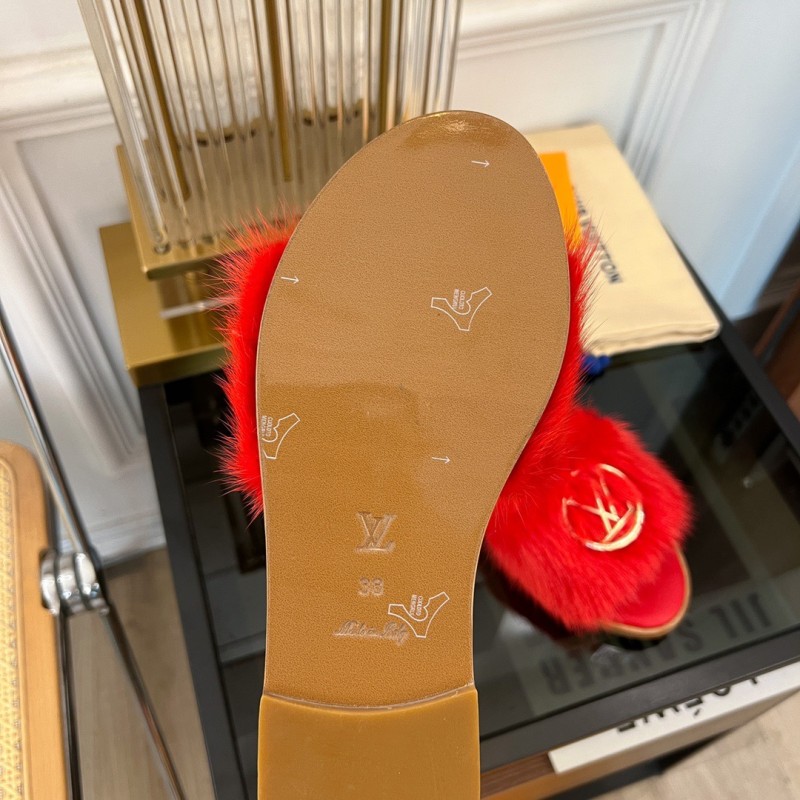 LV Mink Fur Slipper