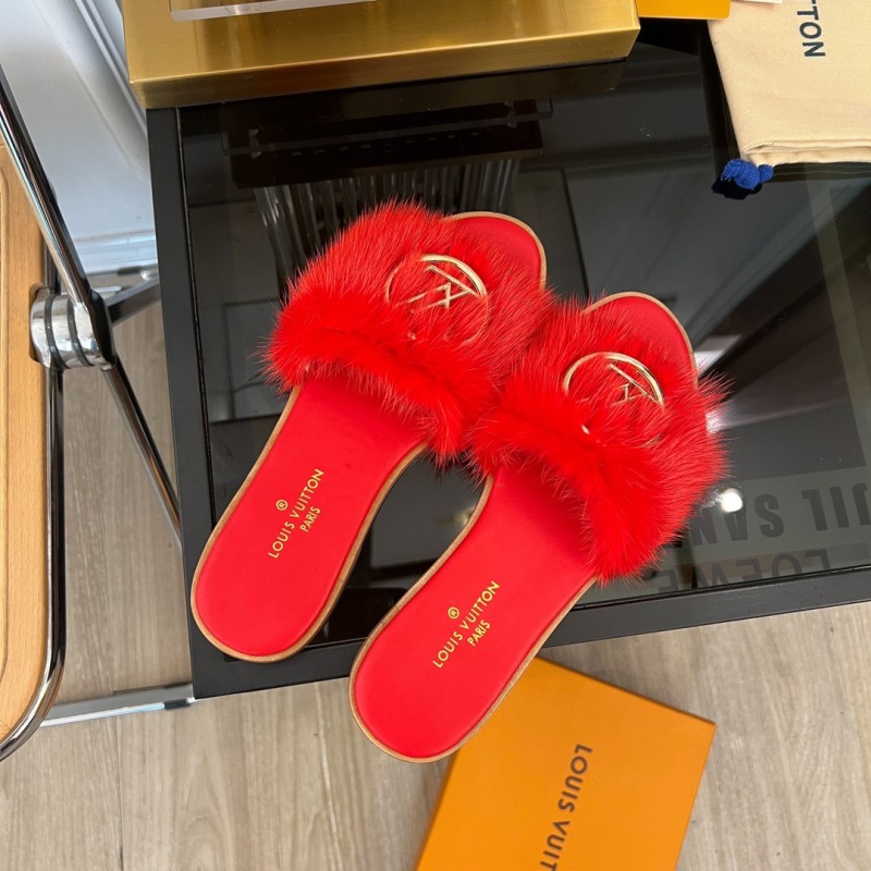 LV Mink Fur Slipper