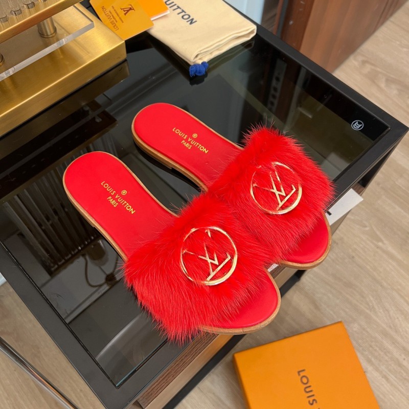 LV Mink Fur Slipper