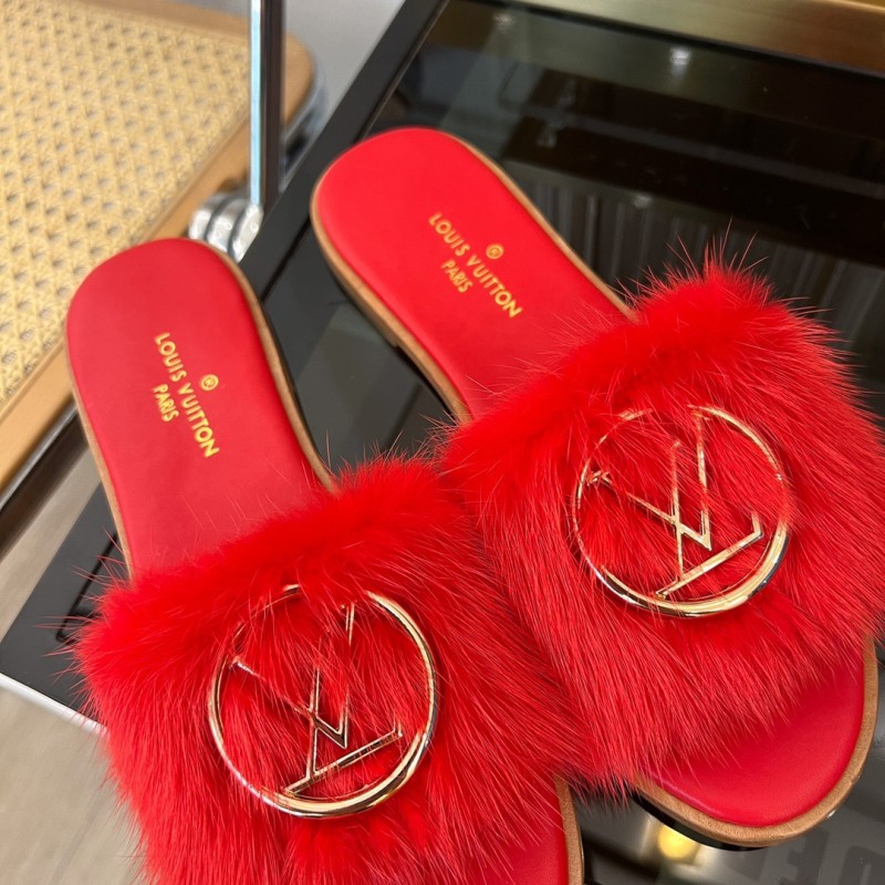 LV Mink Fur Slipper