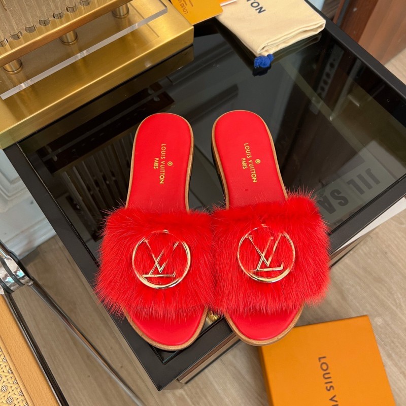 LV Mink Fur Slipper