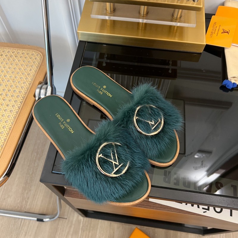 LV Mink Fur Slipper