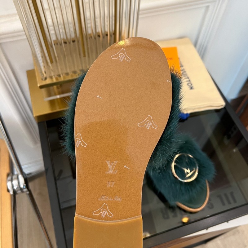 LV Mink Fur Slipper