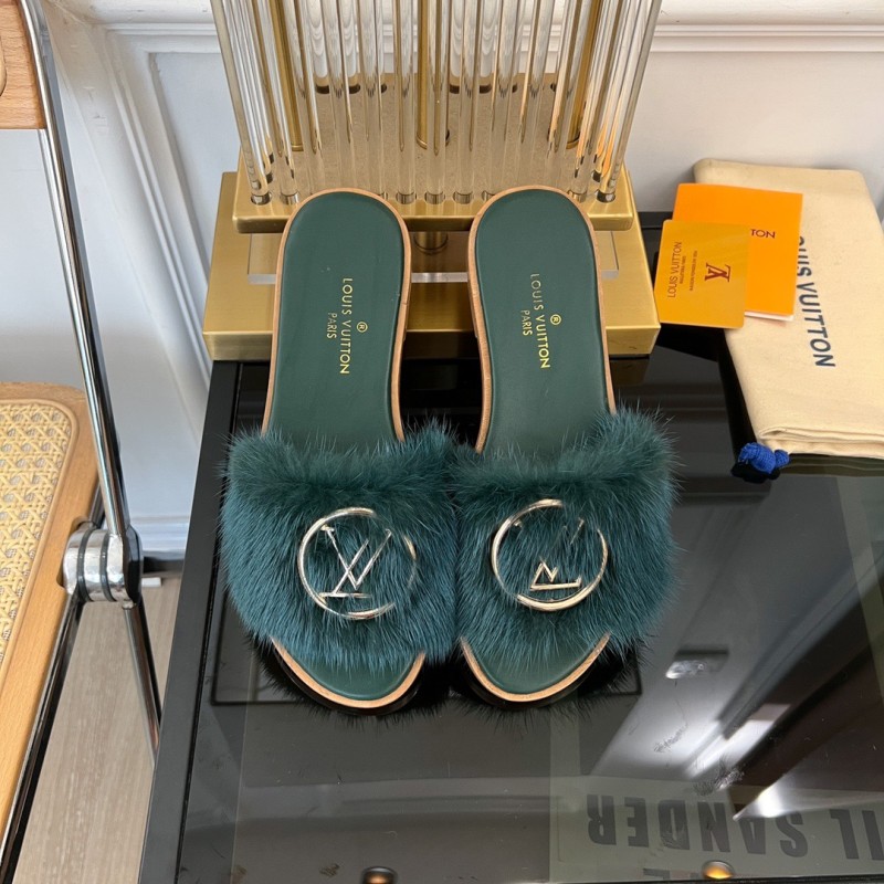 LV Mink Fur Slipper