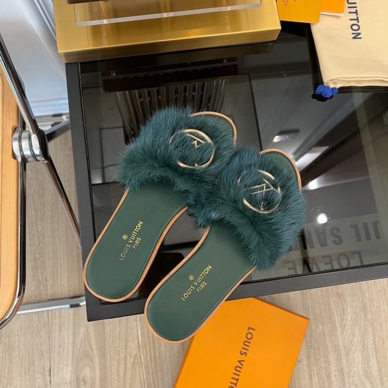 LV Mink Fur Slipper