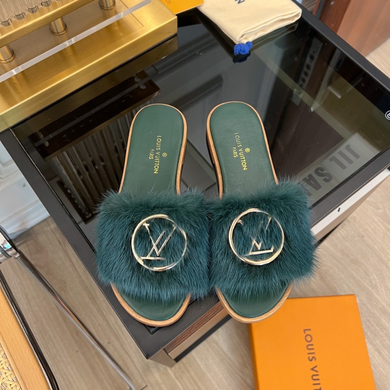 LV Mink Fur Slipper