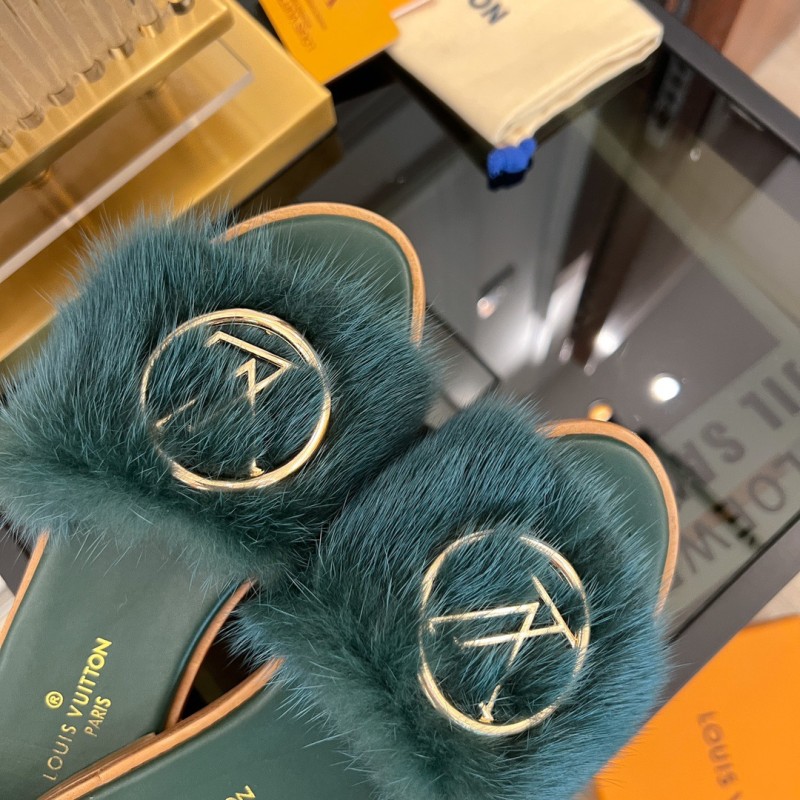 LV Mink Fur Slipper