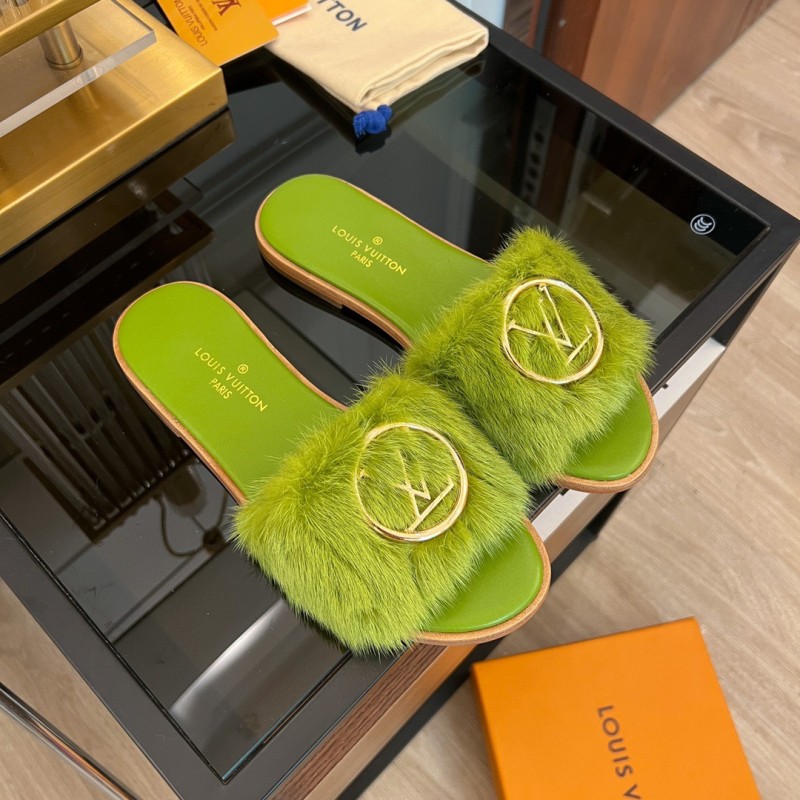 LV Mink Fur Slipper