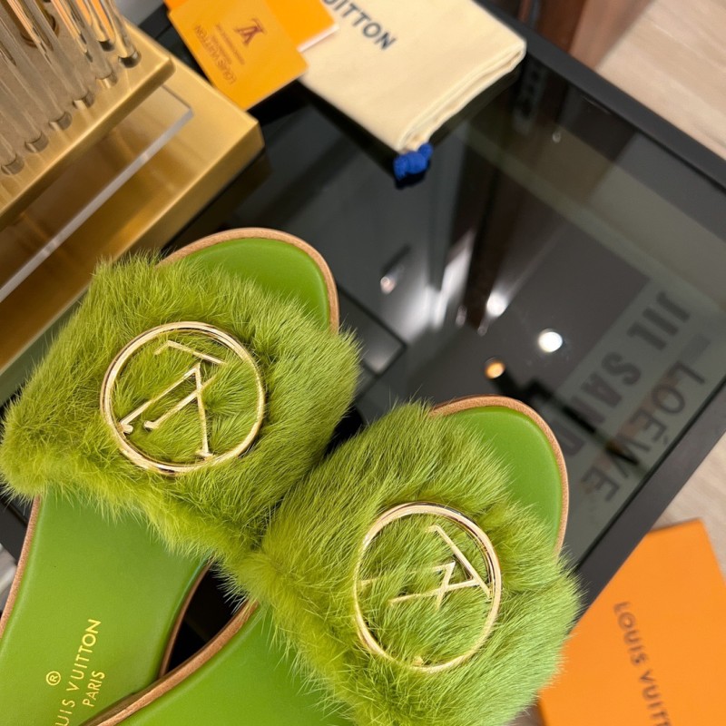 LV Mink Fur Slipper