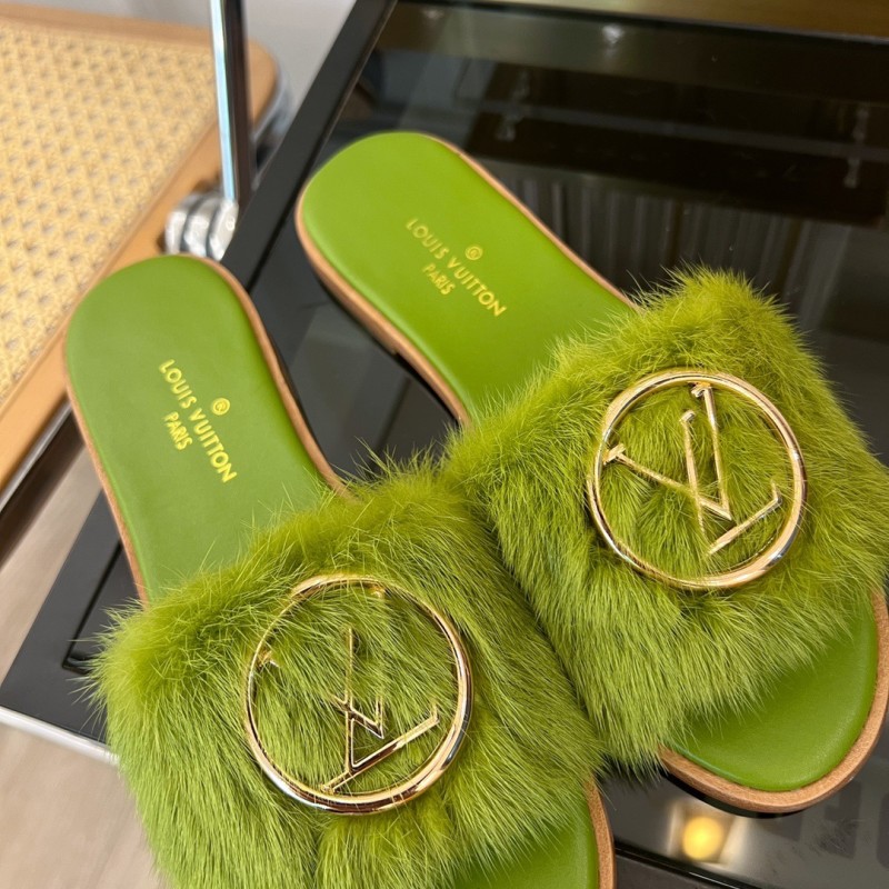 LV Mink Fur Slipper