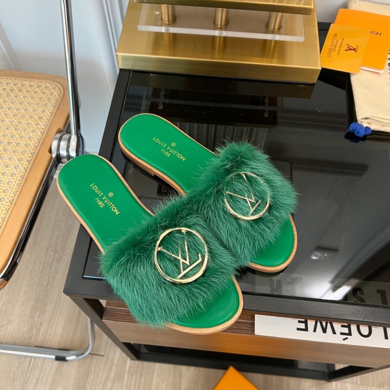 LV Mink Fur Slipper