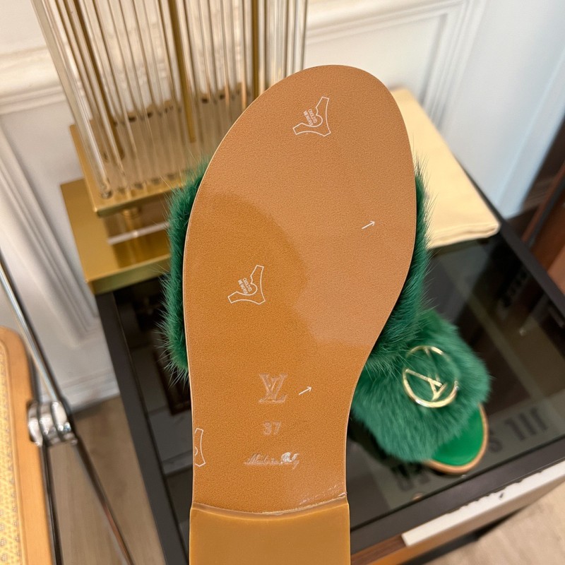 LV Mink Fur Slipper