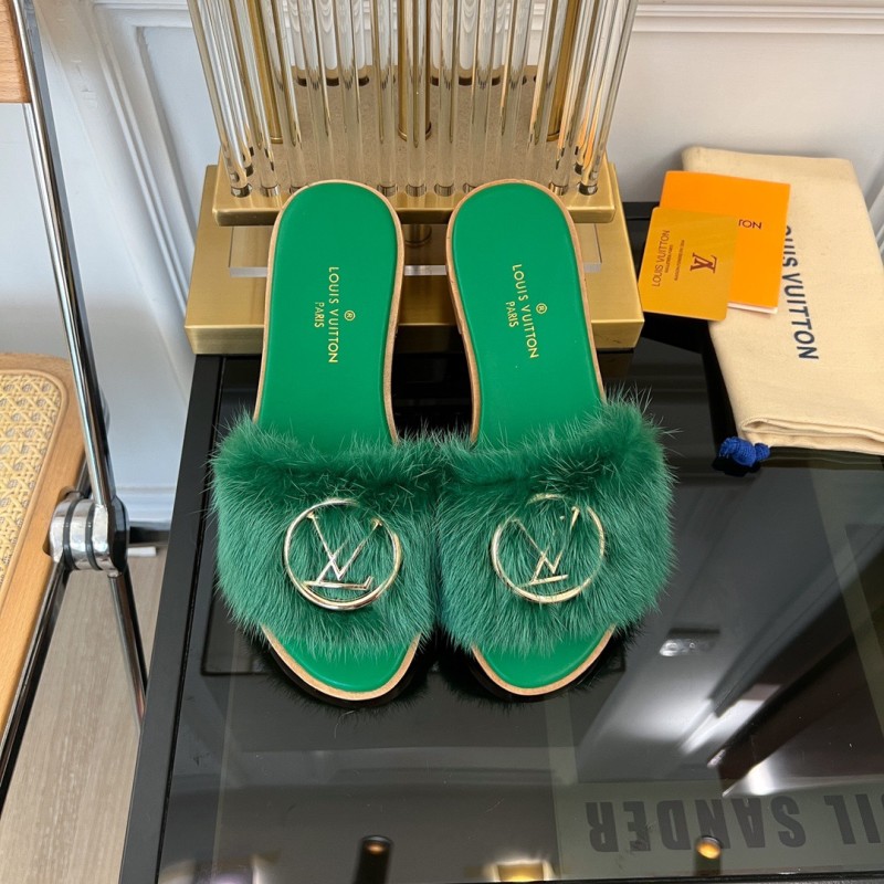 LV Mink Fur Slipper