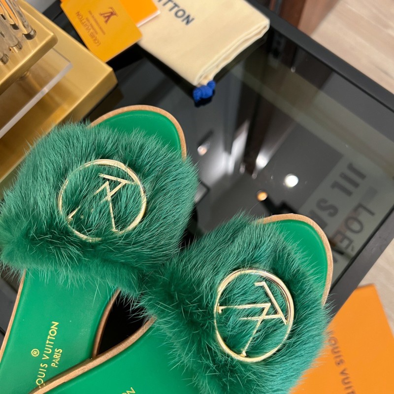 LV Mink Fur Slipper