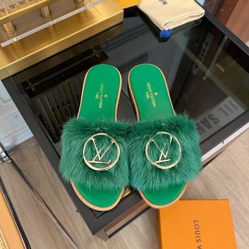 LV Mink Fur Slipper