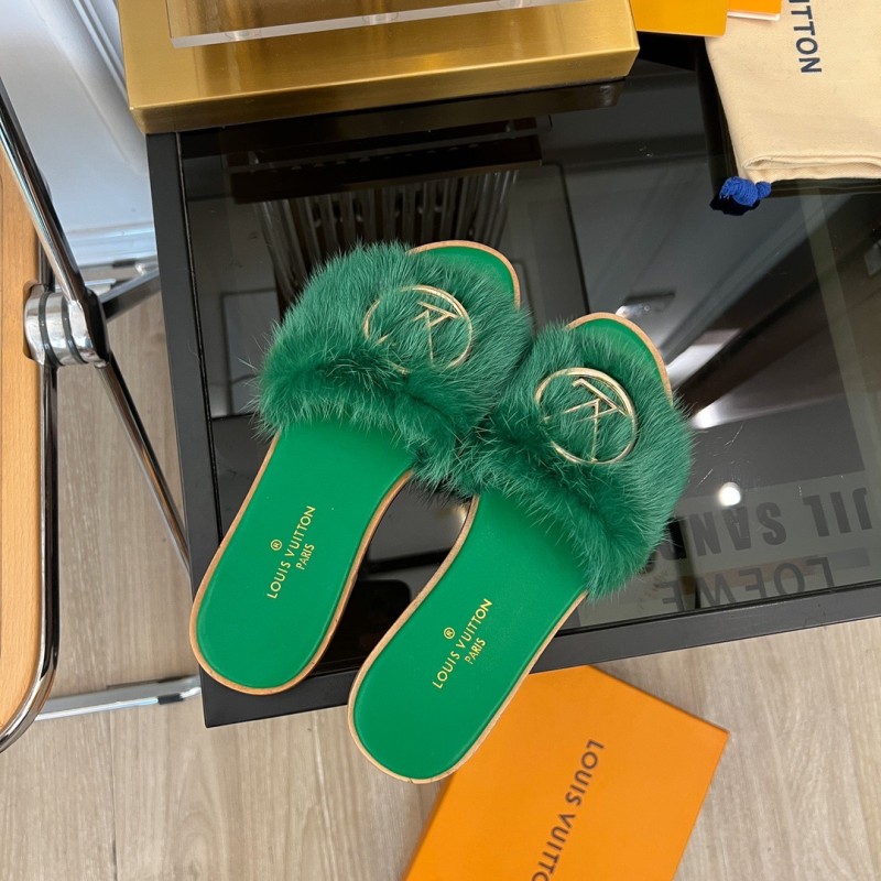 LV Mink Fur Slipper