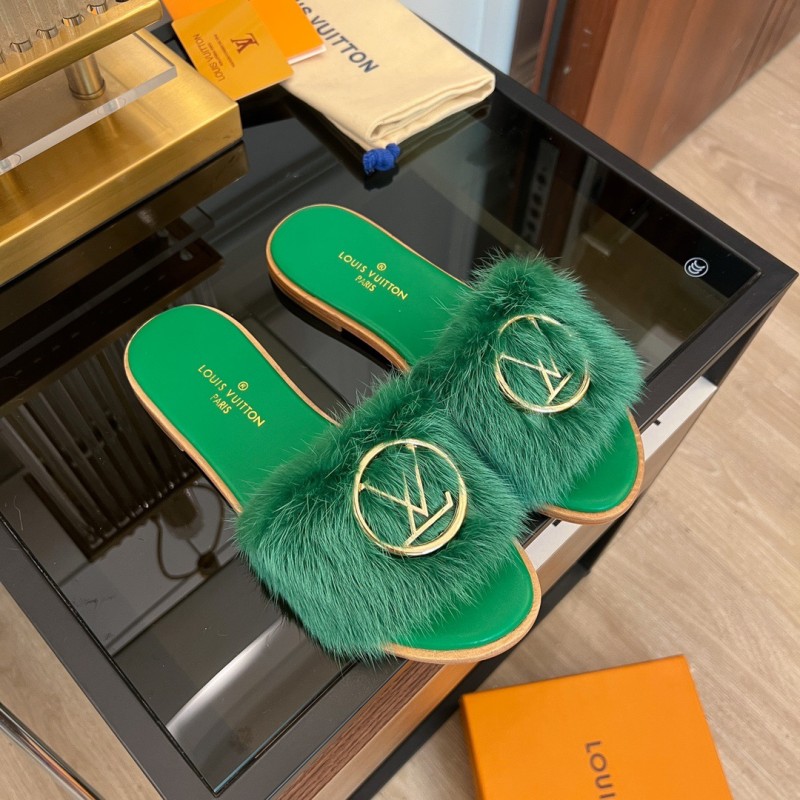 LV Mink Fur Slipper