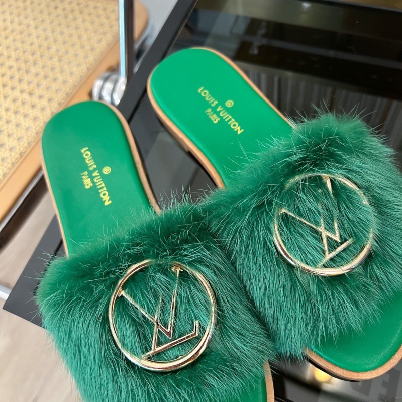 LV Mink Fur Slipper