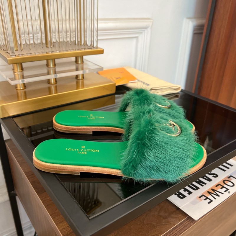 LV Mink Fur Slipper