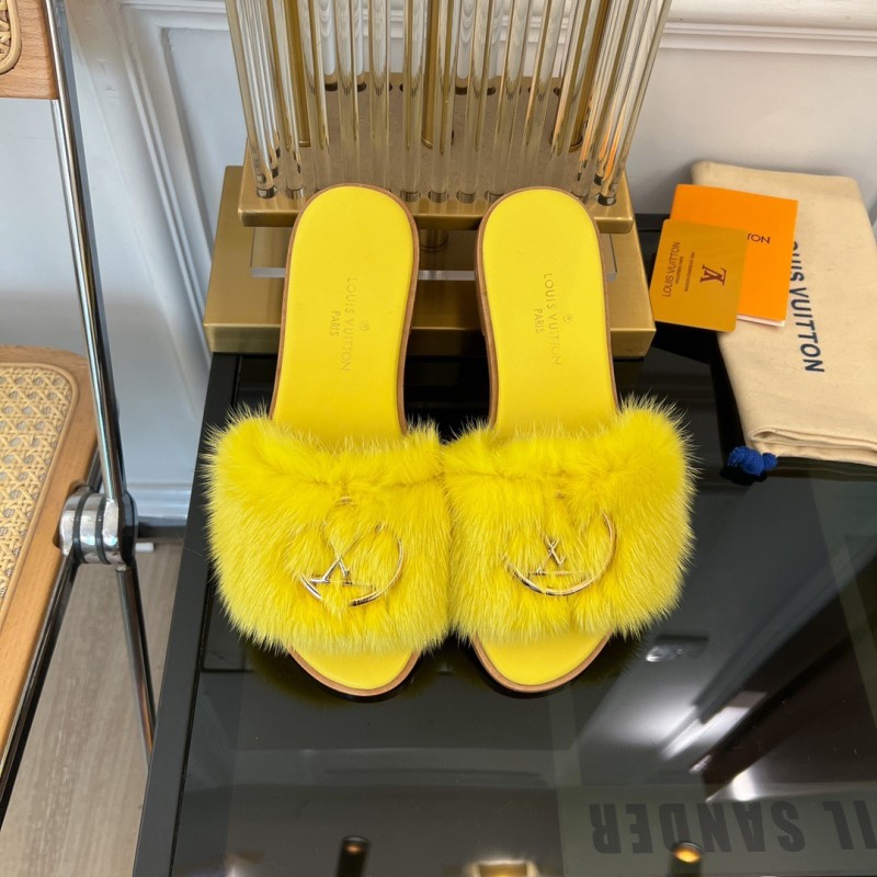 LV Mink Fur Slipper