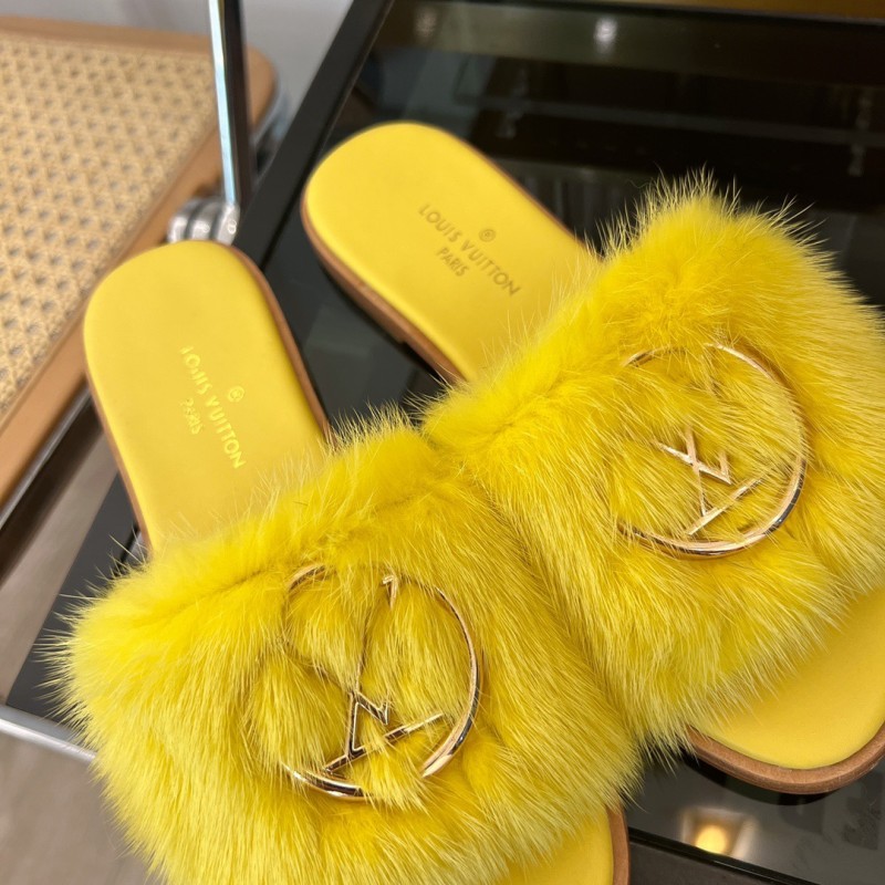 LV Mink Fur Slipper