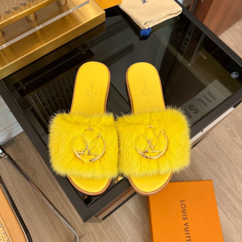 LV Mink Fur Slipper