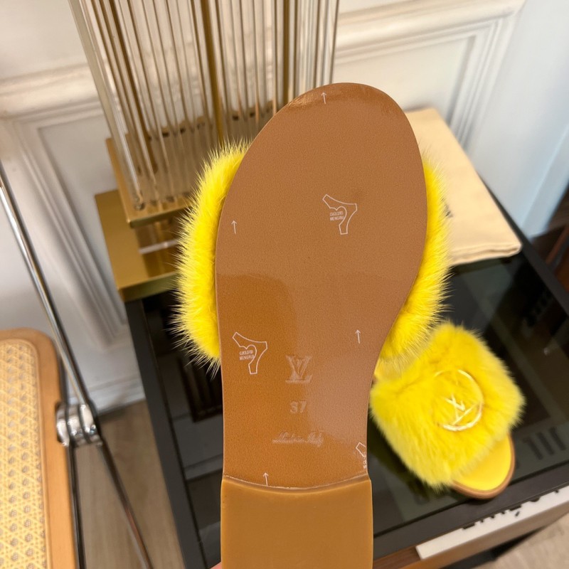 LV Mink Fur Slipper