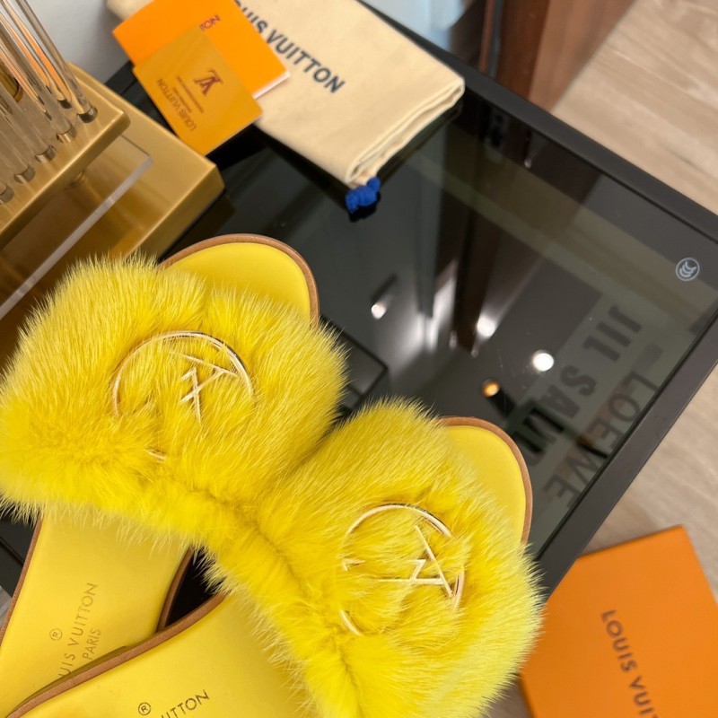 LV Mink Fur Slipper