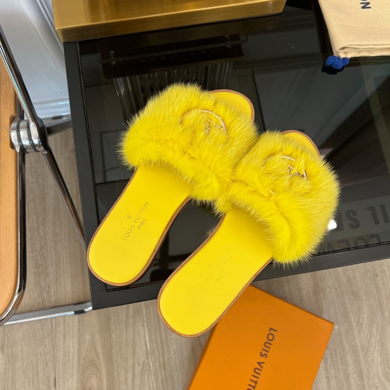 LV Mink Fur Slipper