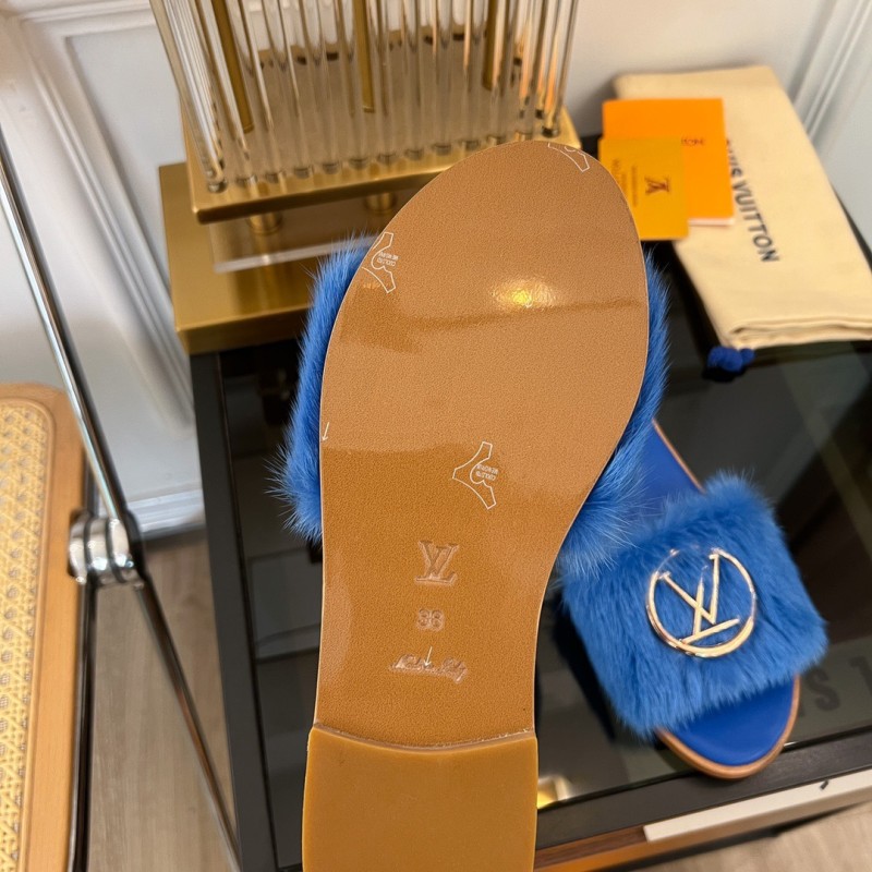 LV Mink Fur Slipper