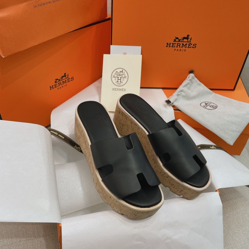 Hermes Platform Slippers 