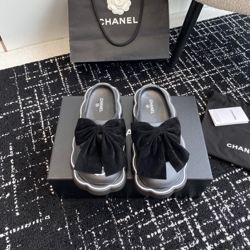 Chanel Platform Slippers