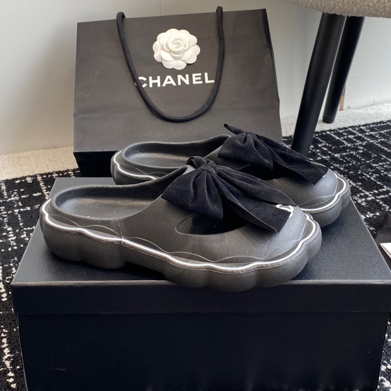 Chanel Platform Slippers