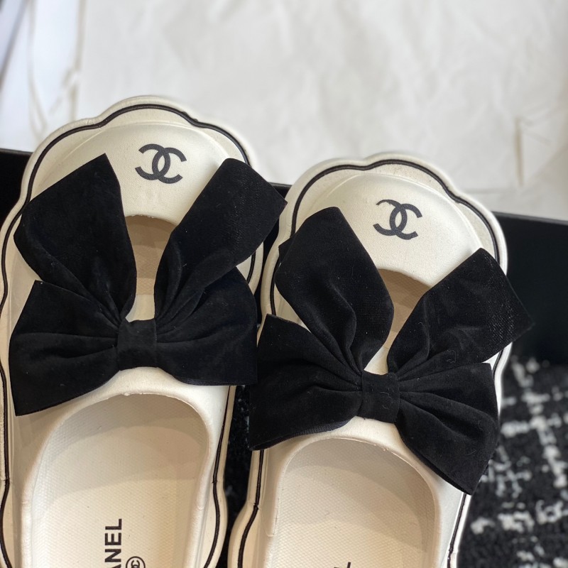 Chanel Platform Slippers