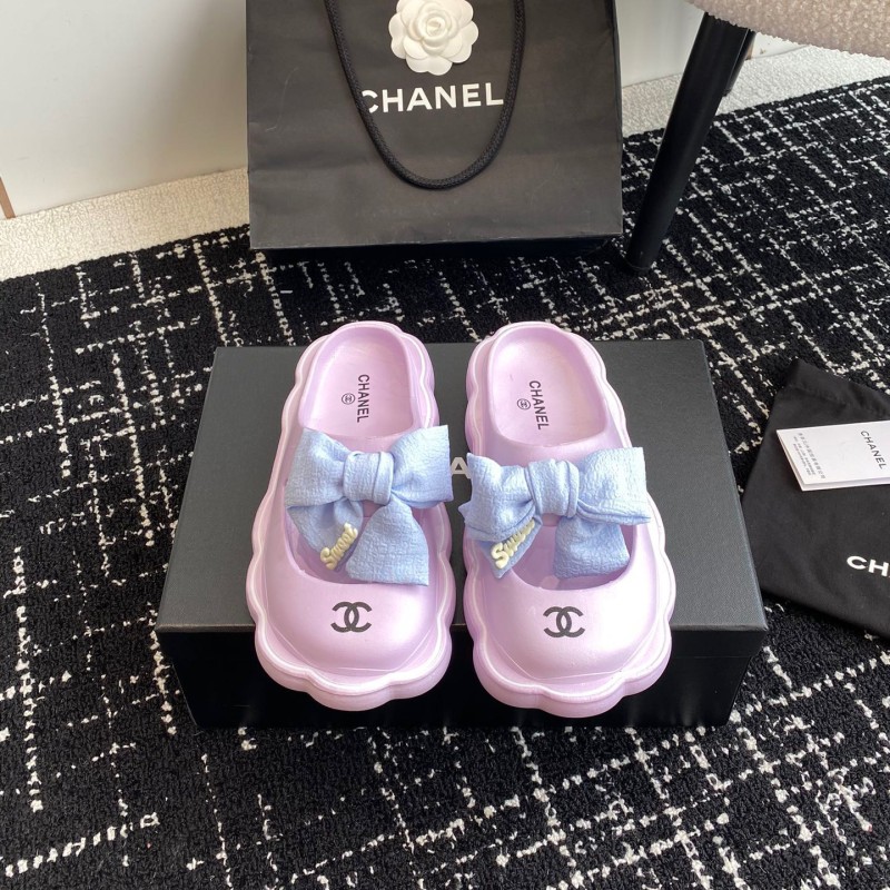 Chanel Platform Slippers