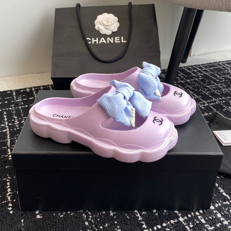 Chanel Platform Slippers