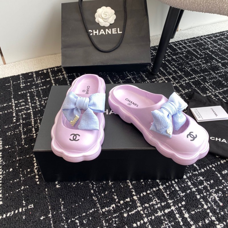 Chanel Platform Slippers