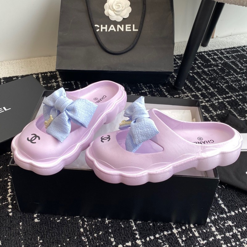 Chanel Platform Slippers